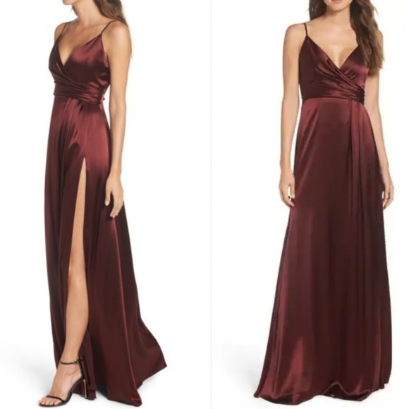 Jill Stuart Dresses & Skirts - Jill Jill Stuart | Satin faux wrap gown